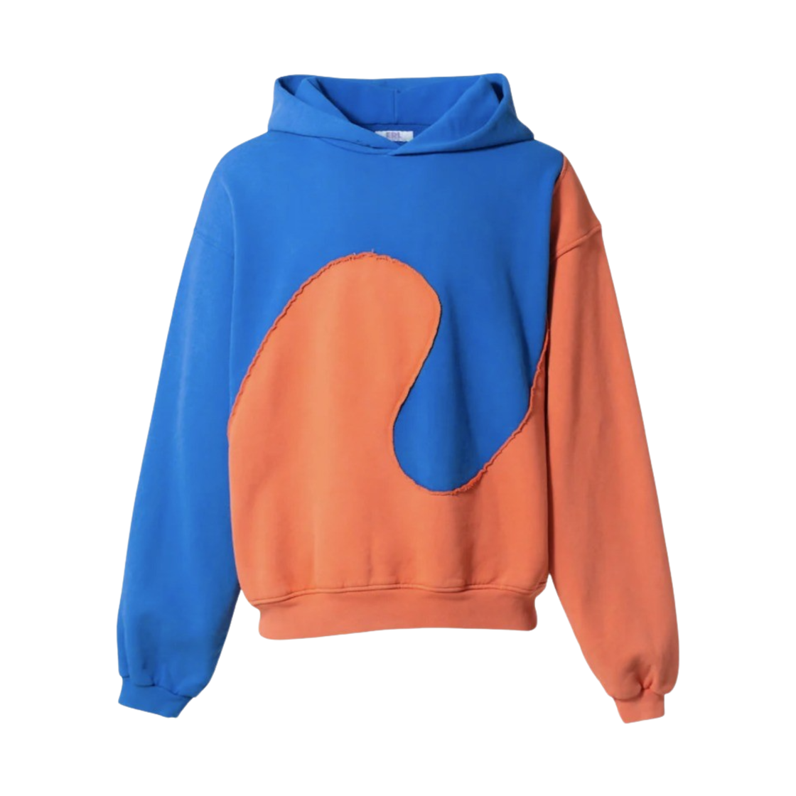 ERL 스월 플리스 후드 블루 오렌지