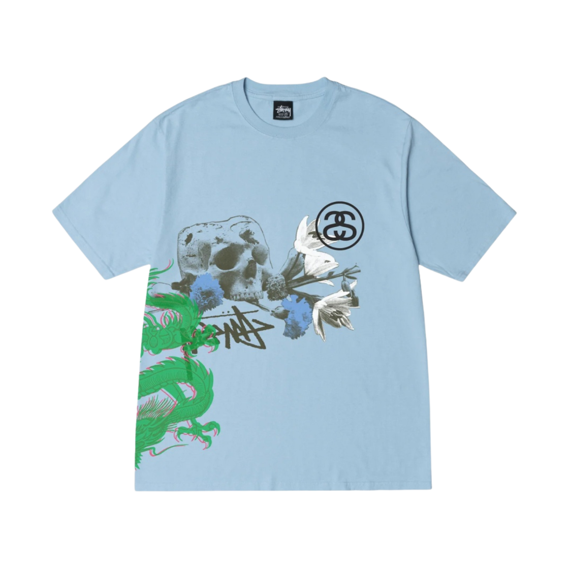 스투시 스트라이크 피그먼트 다이드 티셔츠 스카이 블루(Stussy Strike Pigment Dyed T-Shirt Sky Blue) - 2