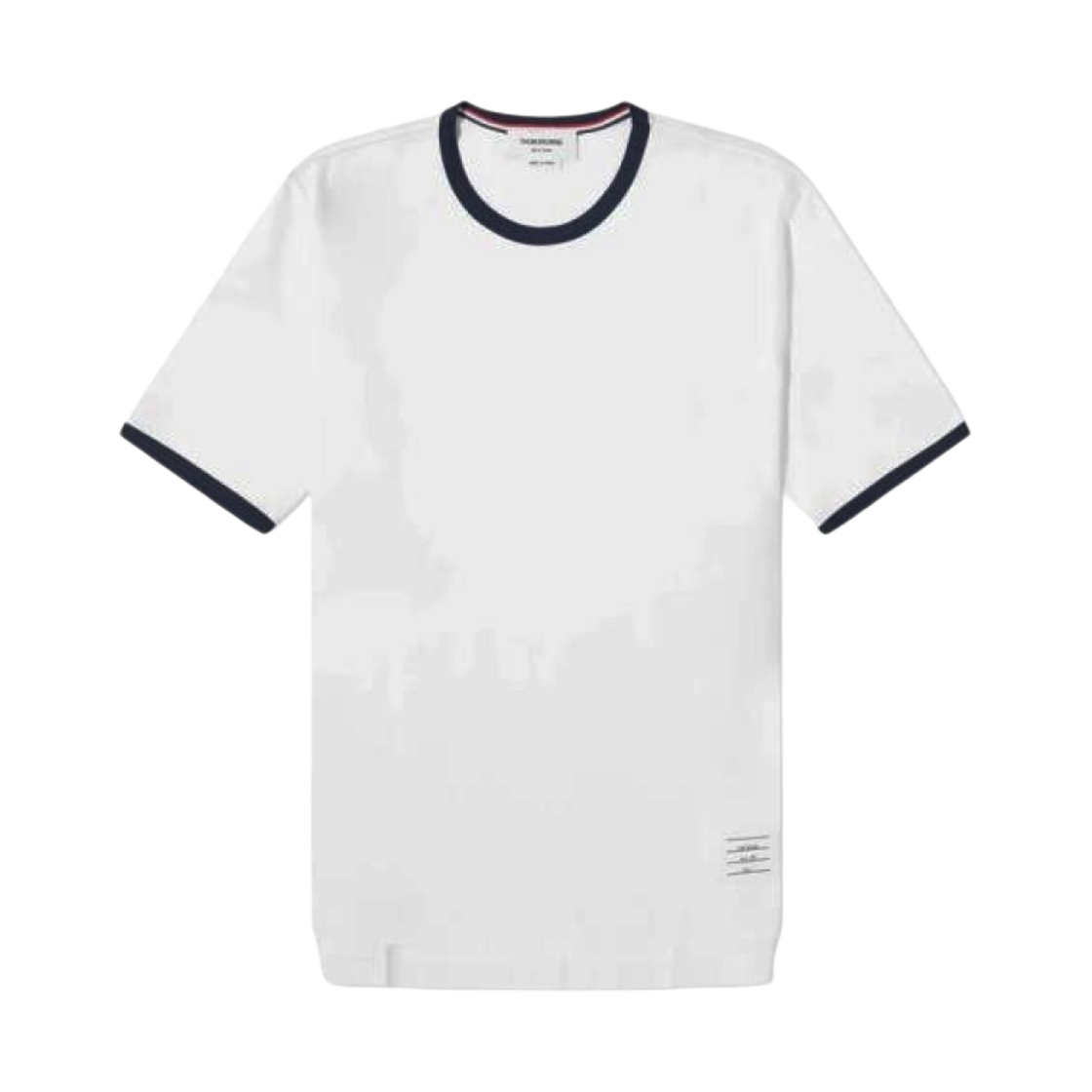 MJS083A-00042-100 Thom Browne Cotton Contrast Trim T-Shirt White