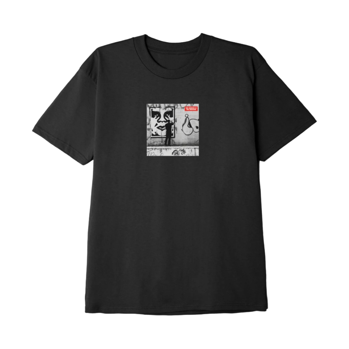오베이 더 미디움 이즈 더 메세지 티셔츠 블랙(Obey The Medium Is The Messege T-Shirt Black)