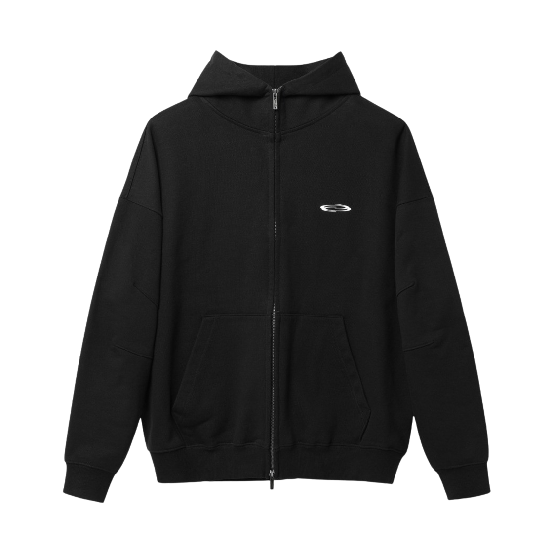FWSWCUJ101M Opening Project Heavy Weight Logo Hood Zip-up Black