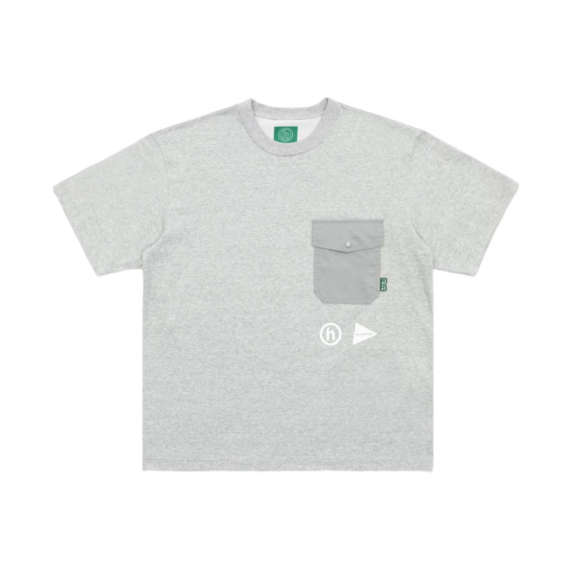 앤드 원더 x 히든 NY 렌티큘러 포켓 티셔츠 그레이(And Wander x Hidden NY Lenticular Pocket T-Shirt Grey) - 2