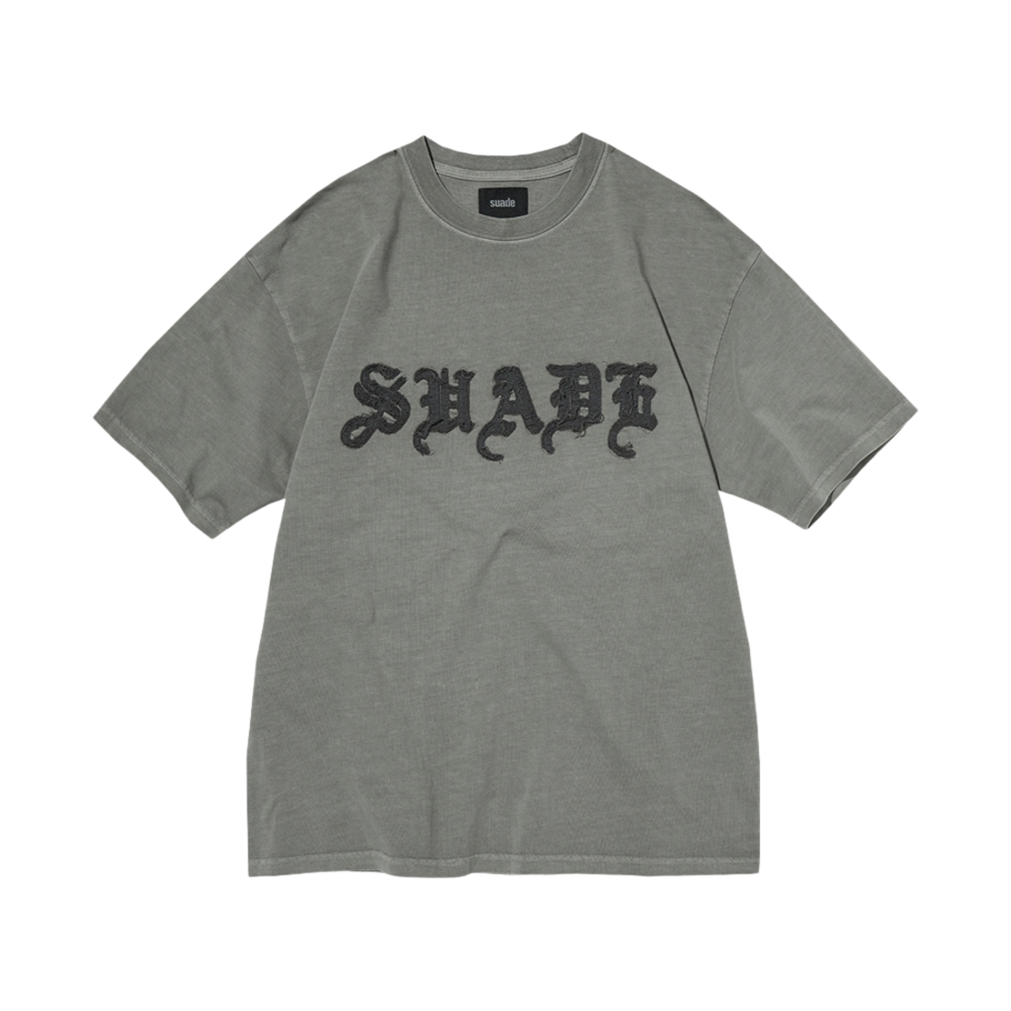 스웨이드 컷 오프 티 피그먼트 그레이