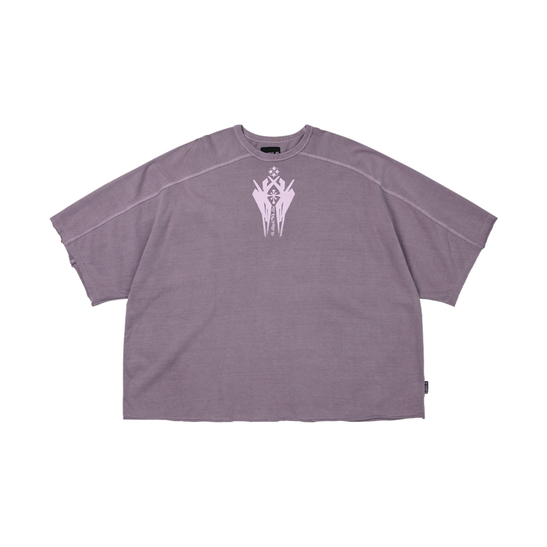 AJ252TE006PK AJOBYAJO Cross Symbol Washed Raglan T-Shirt PINK