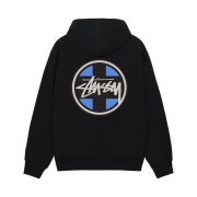 Stussy Cross Dot Hoodie Black