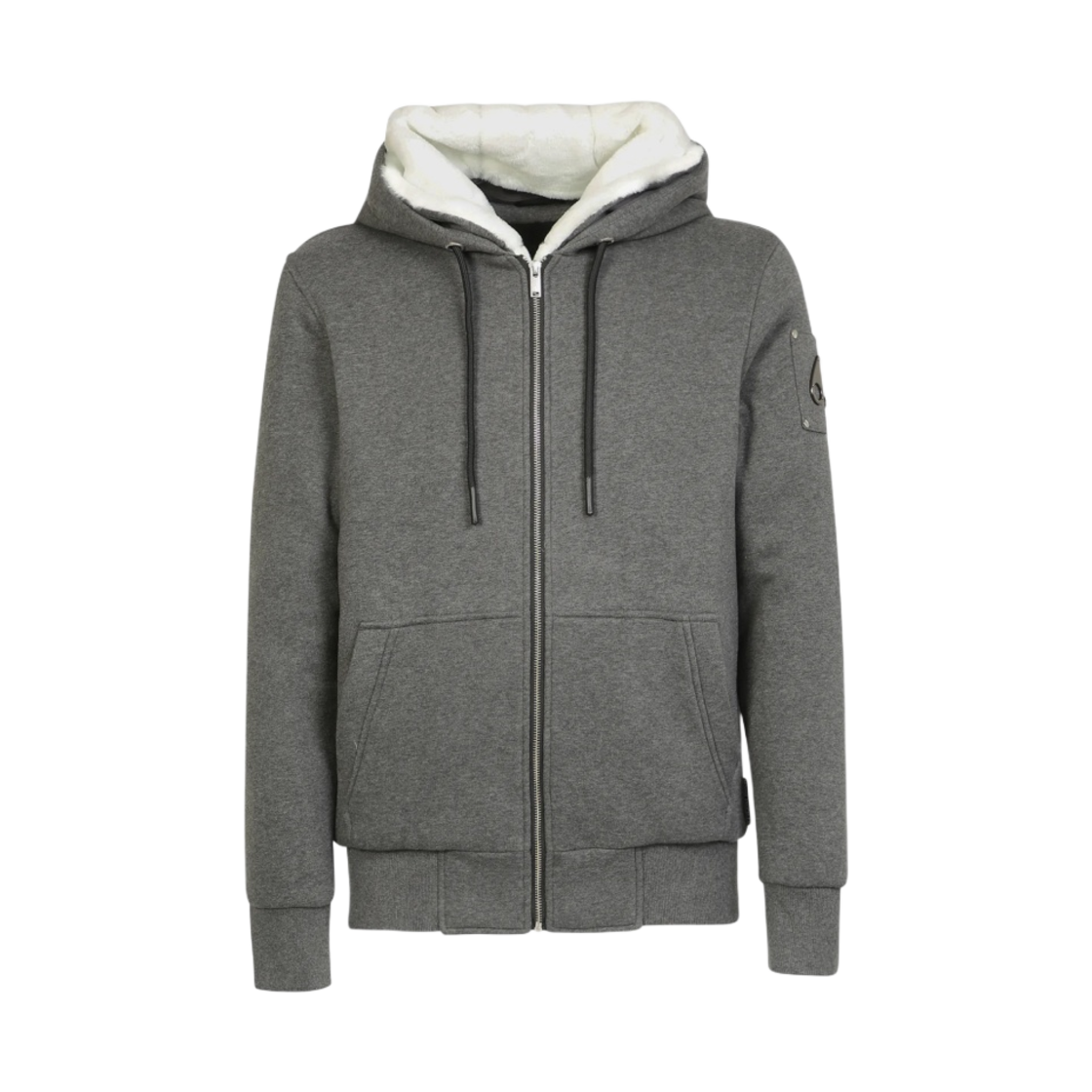 M32MS600210 Moose Knuckles Classic Bunny 3 White Lining Zip Hoodie Charcoal - 22FW