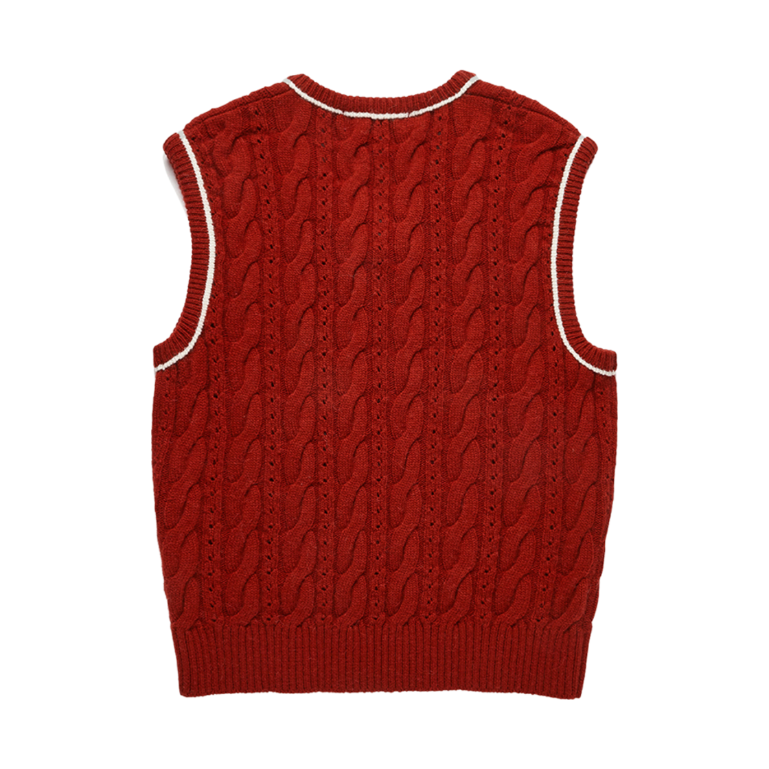 던스트 라이닝 케이블 니트 베스트 소프트 레드(Dunst Lining Cable Knit Vest Soft Red) - 2