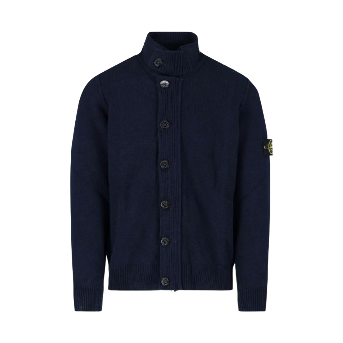 스톤 아일랜드 547A3 램스울 니트 가디건 네이비 블루 - 22FW(Stone Island 547A3 Lambswool Knit Cardigan Navy Blue - 22FW)