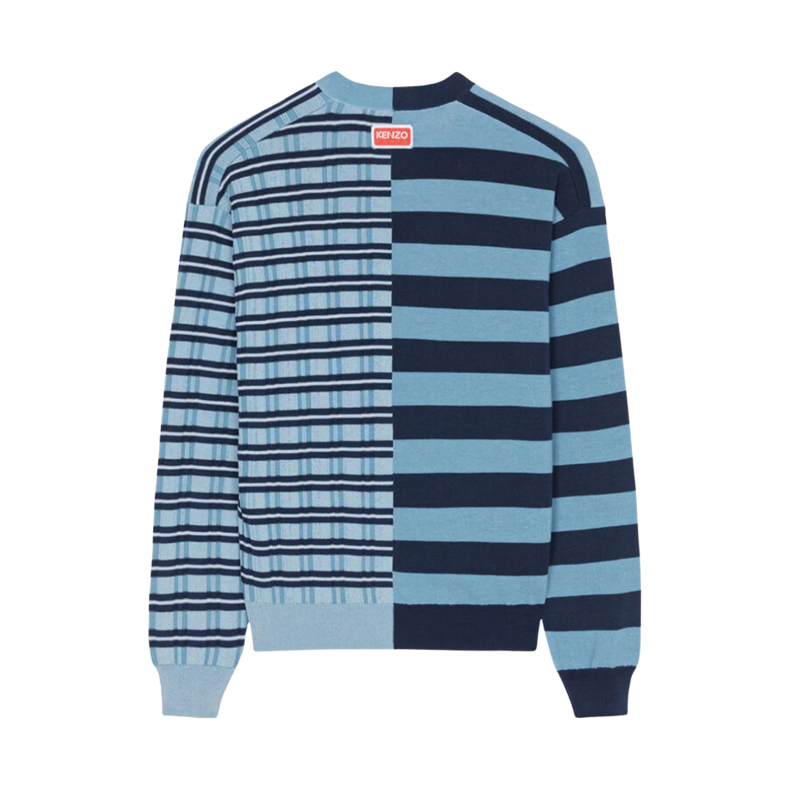 겐조 믹스드 스트라이프 패턴 가디건 블루(Kenzo Mixed Stripe Pattern Cardigan Blue) - 2