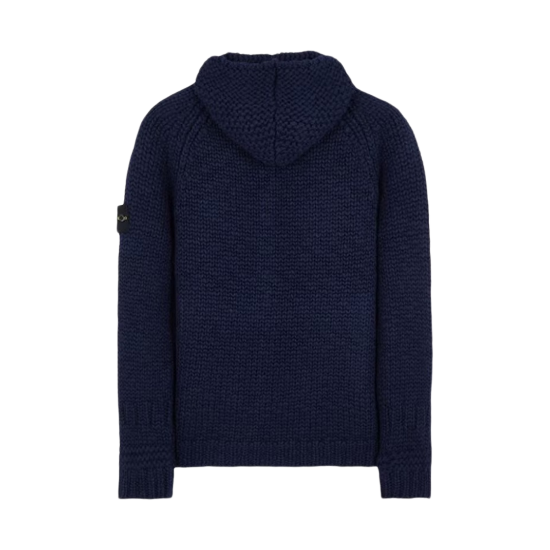 스톤 아일랜드 544D4 핸드메이드 필 후드 니트 가디건 네이비 블루 - 22FW(Stone Island 544D4 Handmade Feel Hooded Knit Cardigan Navy Blue - 22FW) - 2