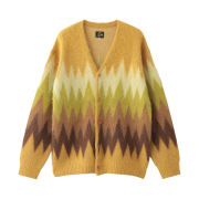 Needles Mohair Cardigan Zigzag Taupe