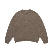 STU Round Neck Cardigan Light Brown
