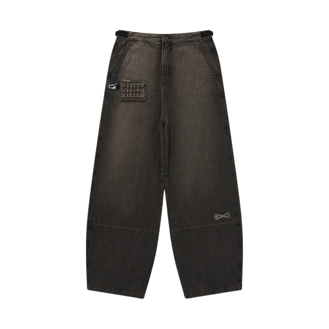 카락터 월렛 데님 팬츠 빈티지 블랙 (카드 월렛 포함)