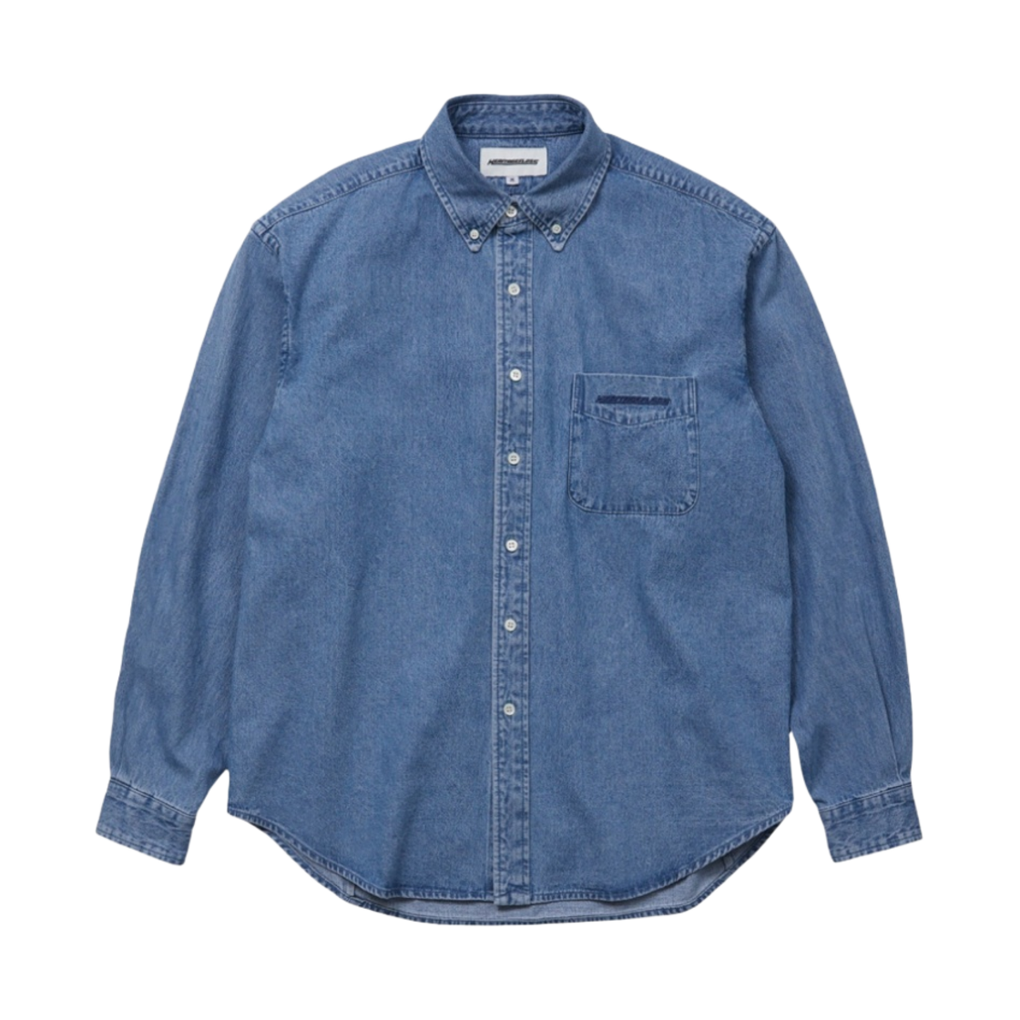 - Heritage Floss Stone Washed Denim Shirt Indigo