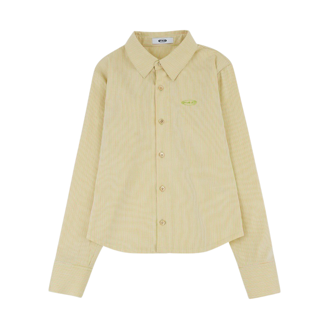 S30453 FAD Crop Shirts Stripe Yellow