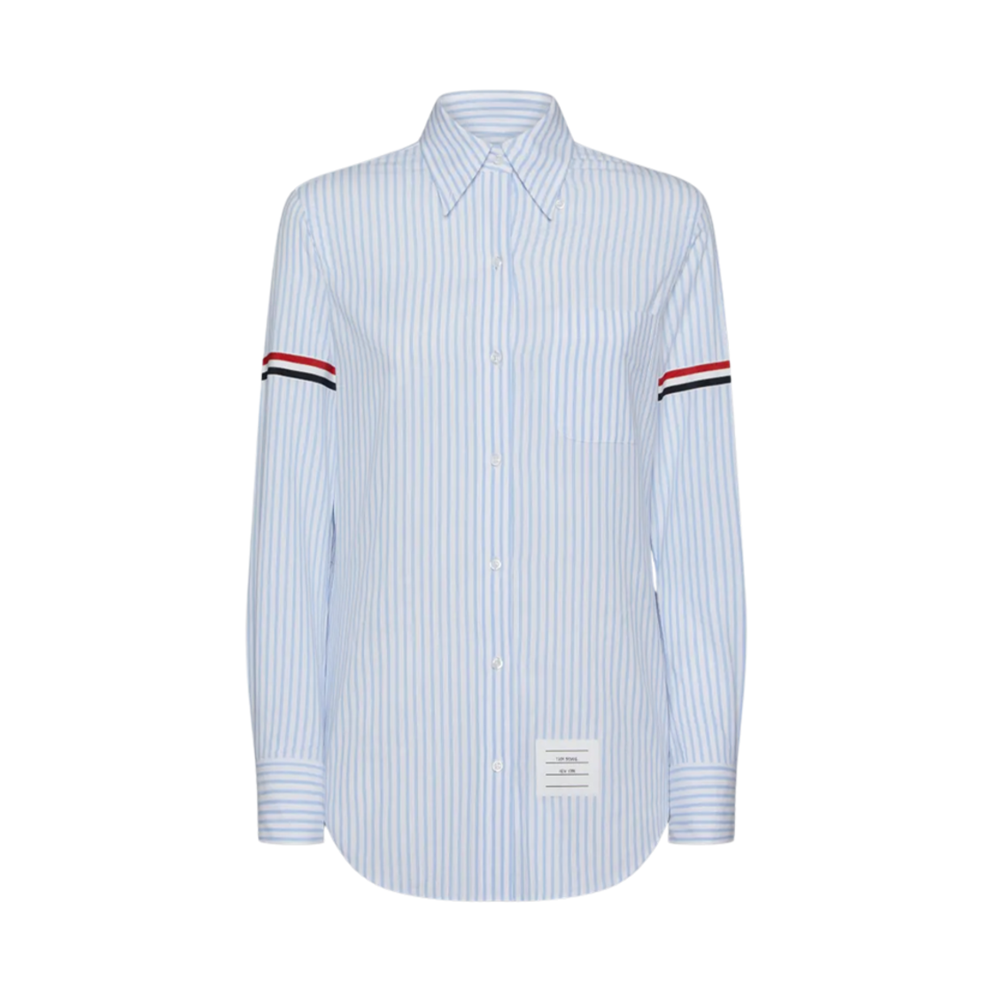 FLL005O-F0810-480 (W) Thom Browne Classic Cotton Armband Shirt Light Blue
