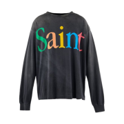 Saint Mxxxxxx Rainbow L/S T-Shirt Black - 25SS