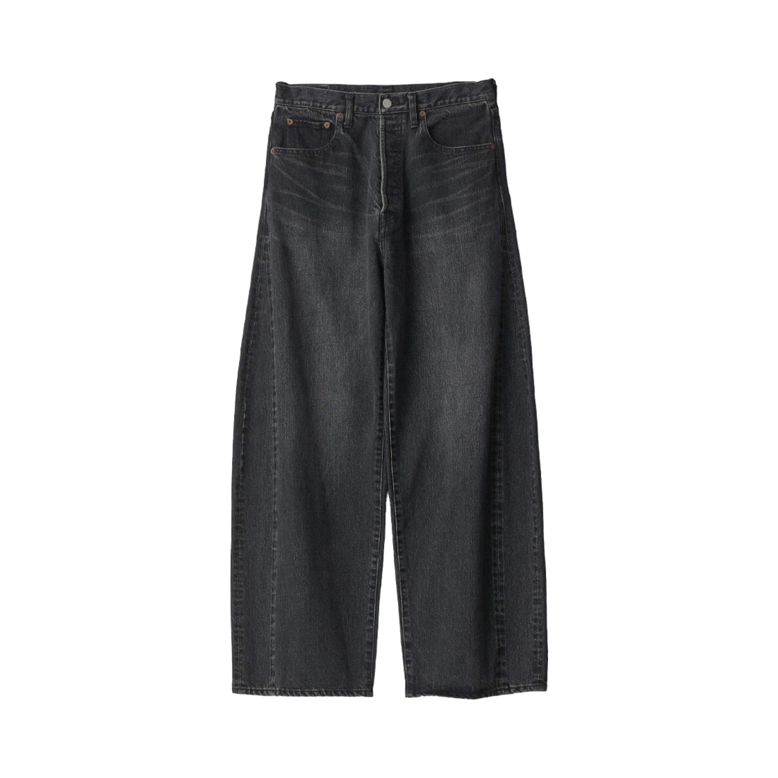 KM5BPALSI02BK ssstein Deformation Wide Vintage Denim Jeans Black - 25SS