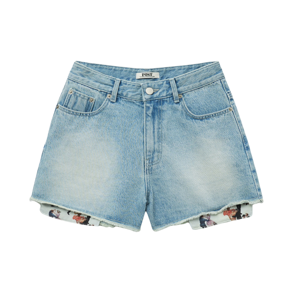 SFM1DP201ALB The Saturday Evening Post Pocket Detail Denim Shorts_Light Blue