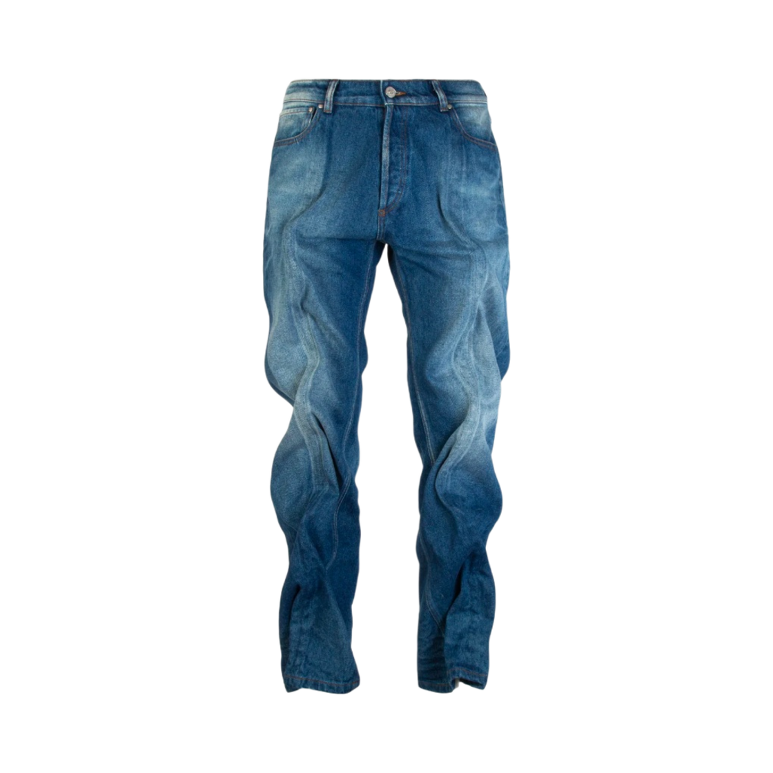 JEAN31-S21 Y/Project Acid Wash Wire Jeans Navy Acid Wash - 21FW