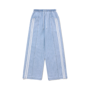 SLOW RECORD HOUSE Side track denim pants light blue