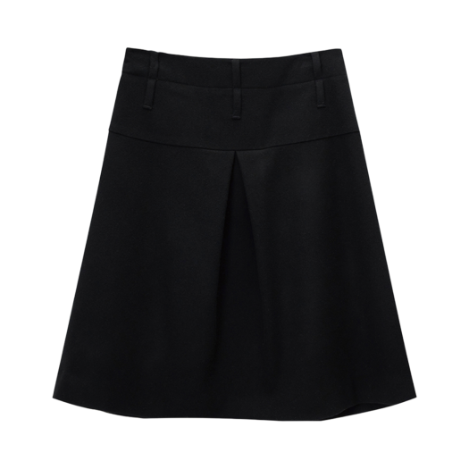 W001DRJO STU Women's Wool Tuck Skirt Black