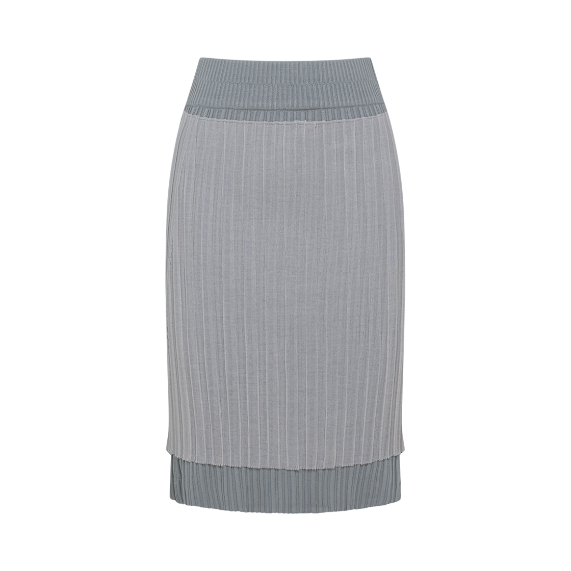 쥬키프 레이어드 립 스커트 그레이(Juukiff Layered Skirt In Silk Mixed Lyocell And Viscose Grey)