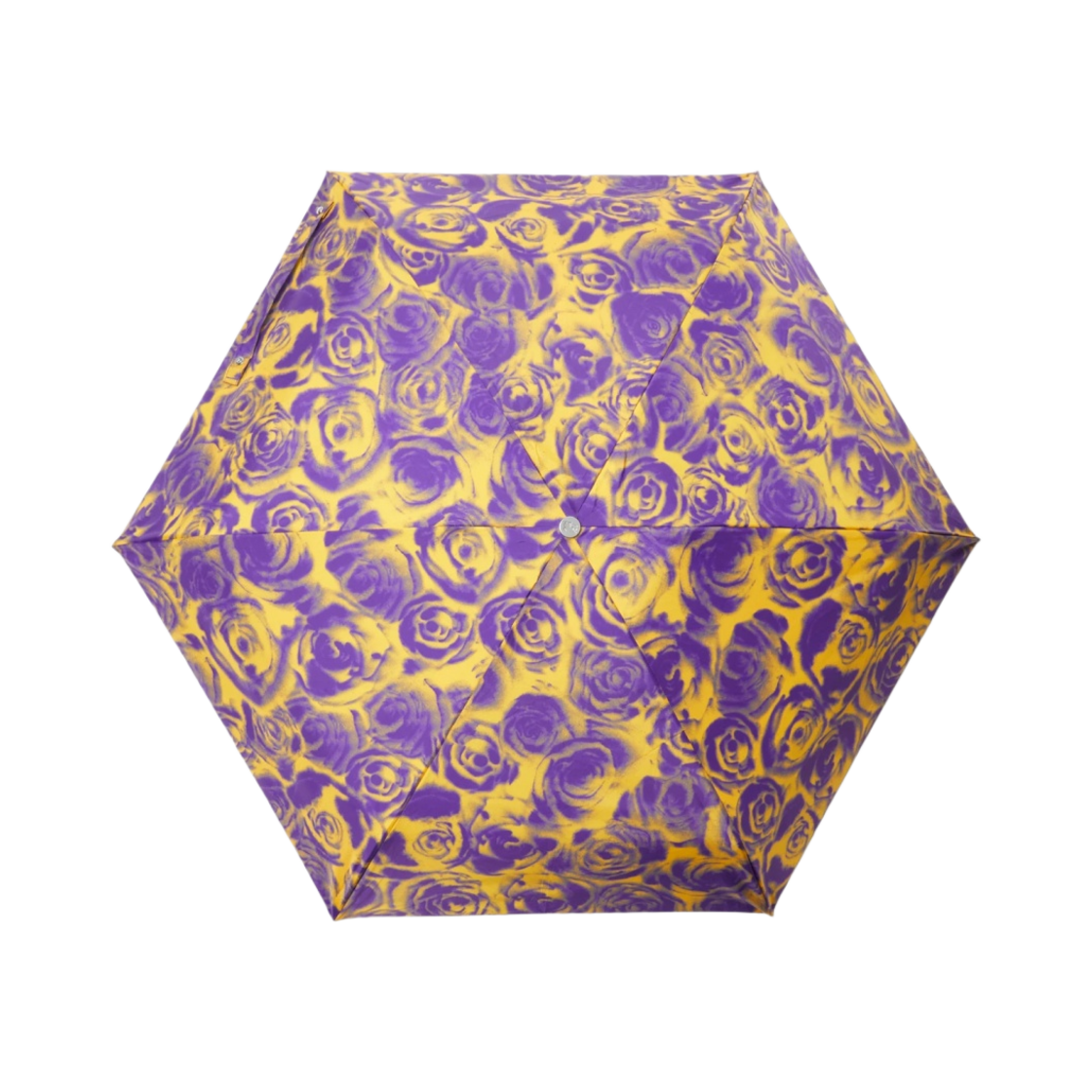 8080423 Burberry Rose Print Folding Umbrella Pear