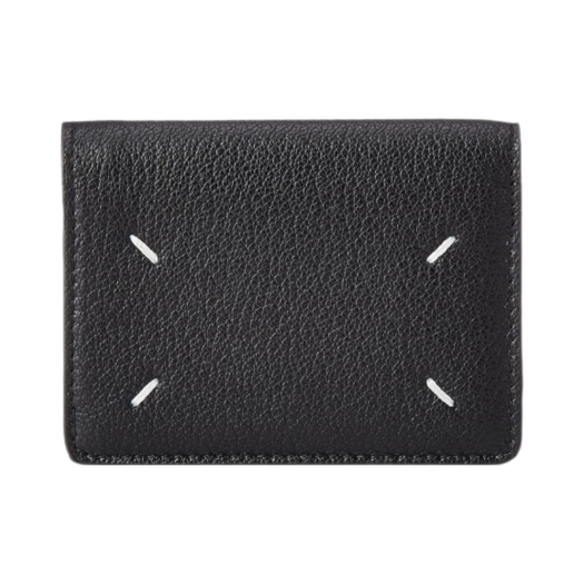 Maison Margiela Snap Button Leather Wallet Black