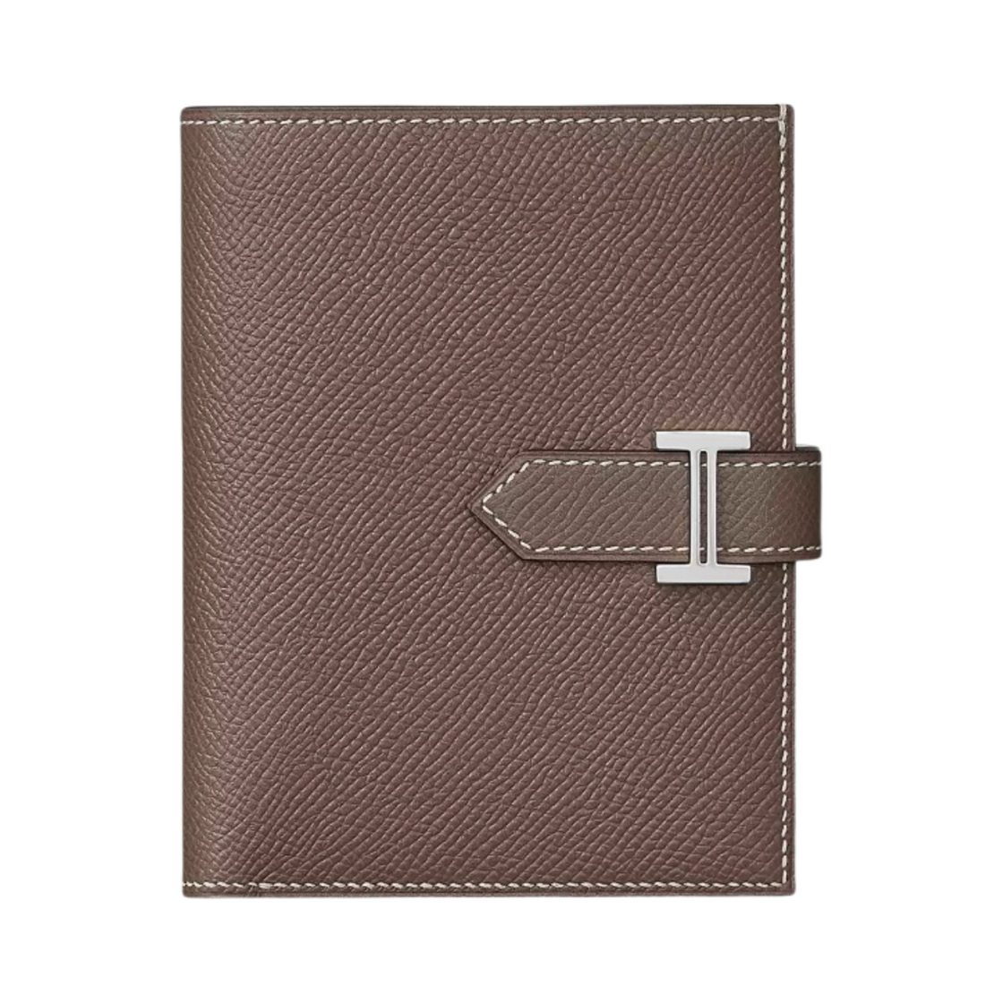 H039790CK18 Hermes Bearn Compact Wallet Epsom & Palladium Etoupe