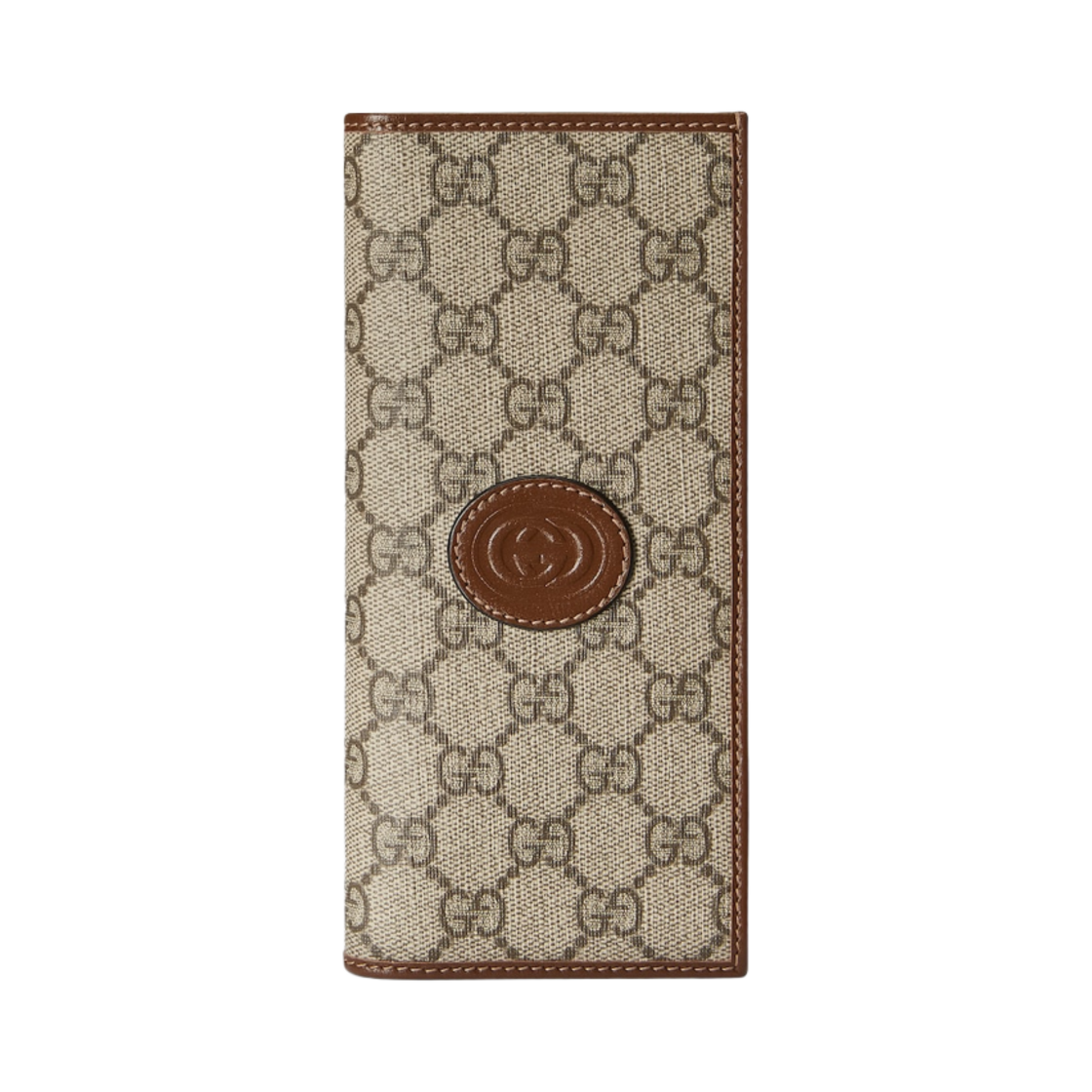 구찌 롱 지갑 인터로킹 G 베이지 에보니 슈프림(Gucci Long Wallet with Interlocking G Beige Ebony Supreme) - 1