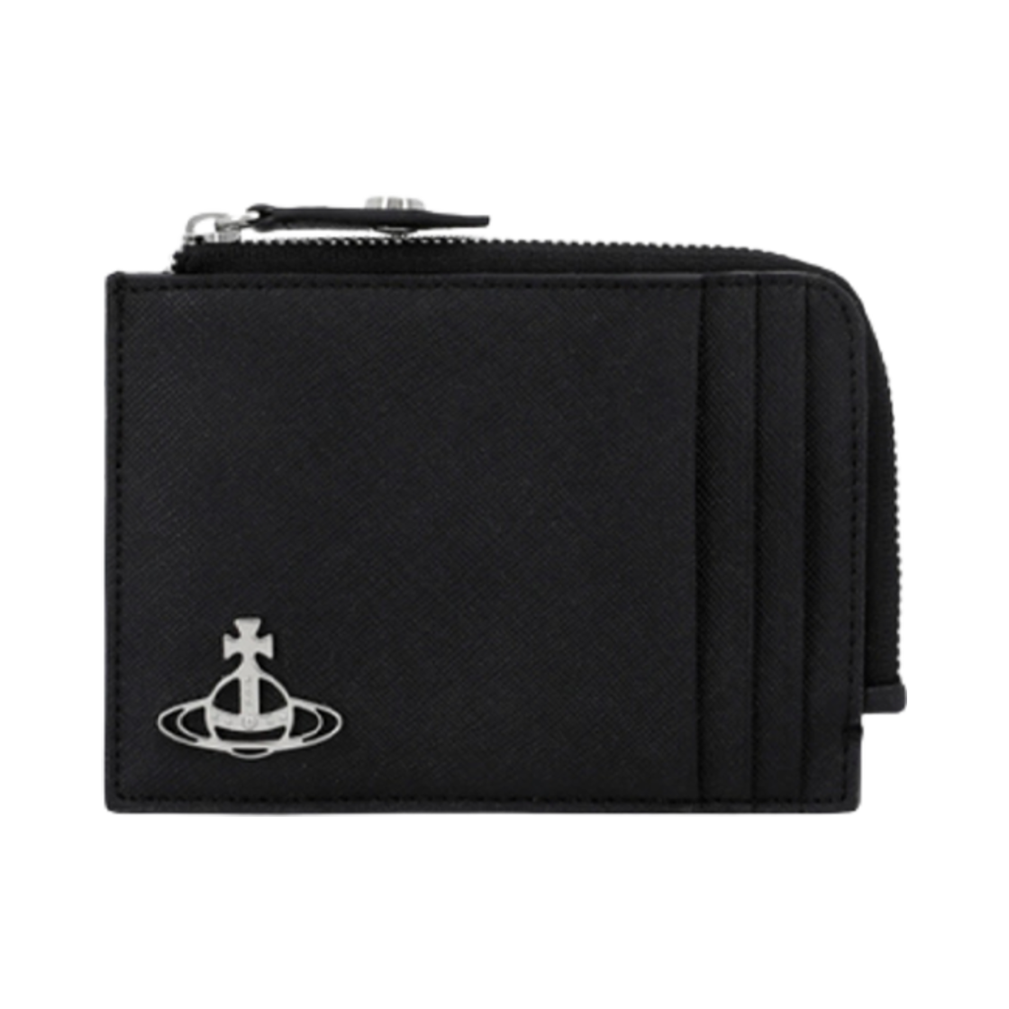 54020008U-S0021-N401 Vivienne Westwood Saffiano Card Holder with Zip Black