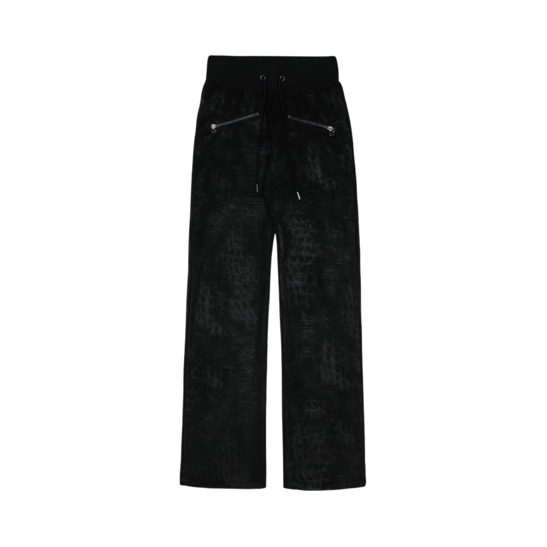 (W) 보헤미안 서울 파이썬 집 세미와이드 팬츠 블랙((W) Bohemian Seoul Python Zip Semi-Wide Pants Black)