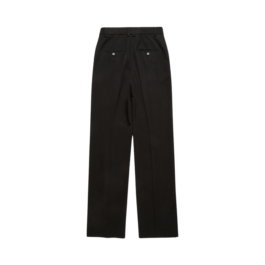 (W) 던스트 세미 와이드 스트레이트 슬랙스 블랙((W) Dunst Semi-Wide Straight Slacks Black) - 2