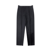 If Else Japan Fabric One Tuck Straight Wool Slacks Gray