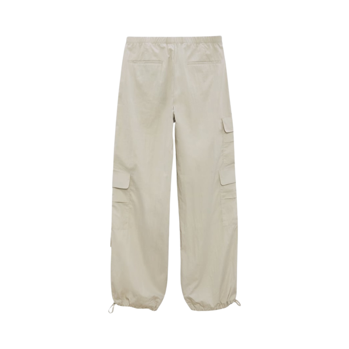 (W) 자라 나일론 블렌드 파라슈트 트라우저 펄 그레이((W) Zara Nylon Blend Parachute Trousers Pearl Grey) - 2