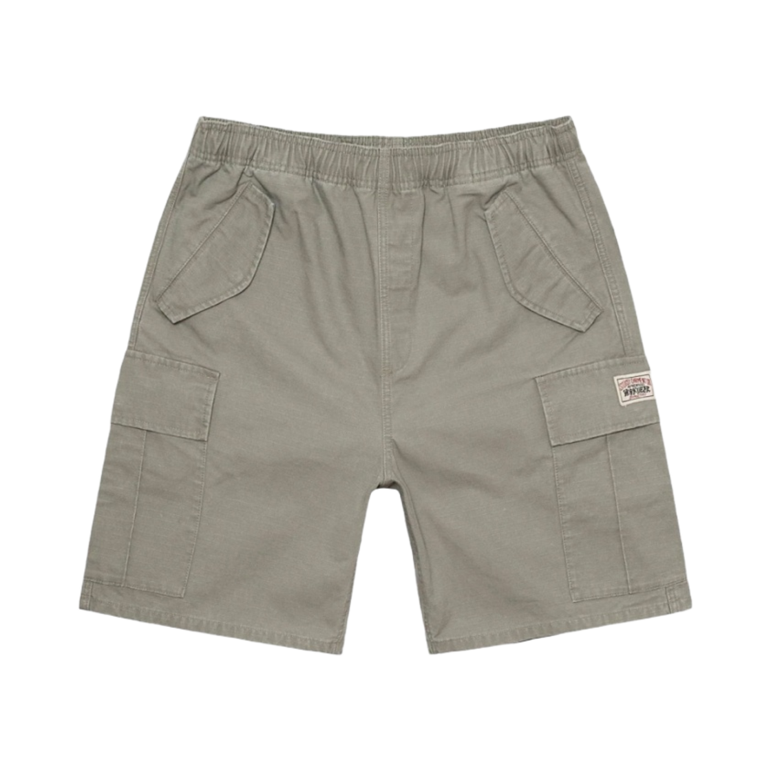 스투시 립스탑 카고 비치 쇼츠 올리브