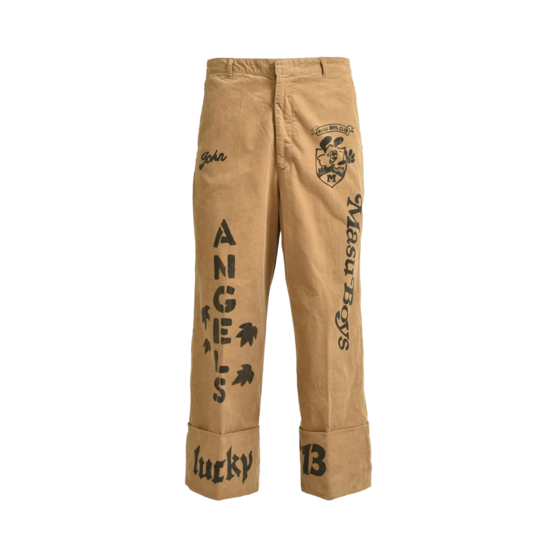 마수 x 베르디 M.B.C. 메모리얼 팬츠 브라운(Masu x Verdy M.B.C. Memorial Pants Brown)