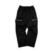 Undermycar Mu.93 Anti Fxxking Logo Play Big Cargo Nylon Easy Pants Black