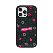 Casetify x Squid Game iPhone Squid Game Pattern Impact Ring Stand Case Matte Black