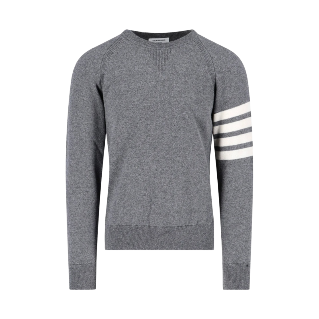 톰브라운 캐시미어 사선 풀리 패션드 프렌치 테리 스웨트셔츠 페일 그레이(Thom Browne Fully Fashioned French Terry Sweatshirt 4-Bar in Cashmere Pale Grey) - 1