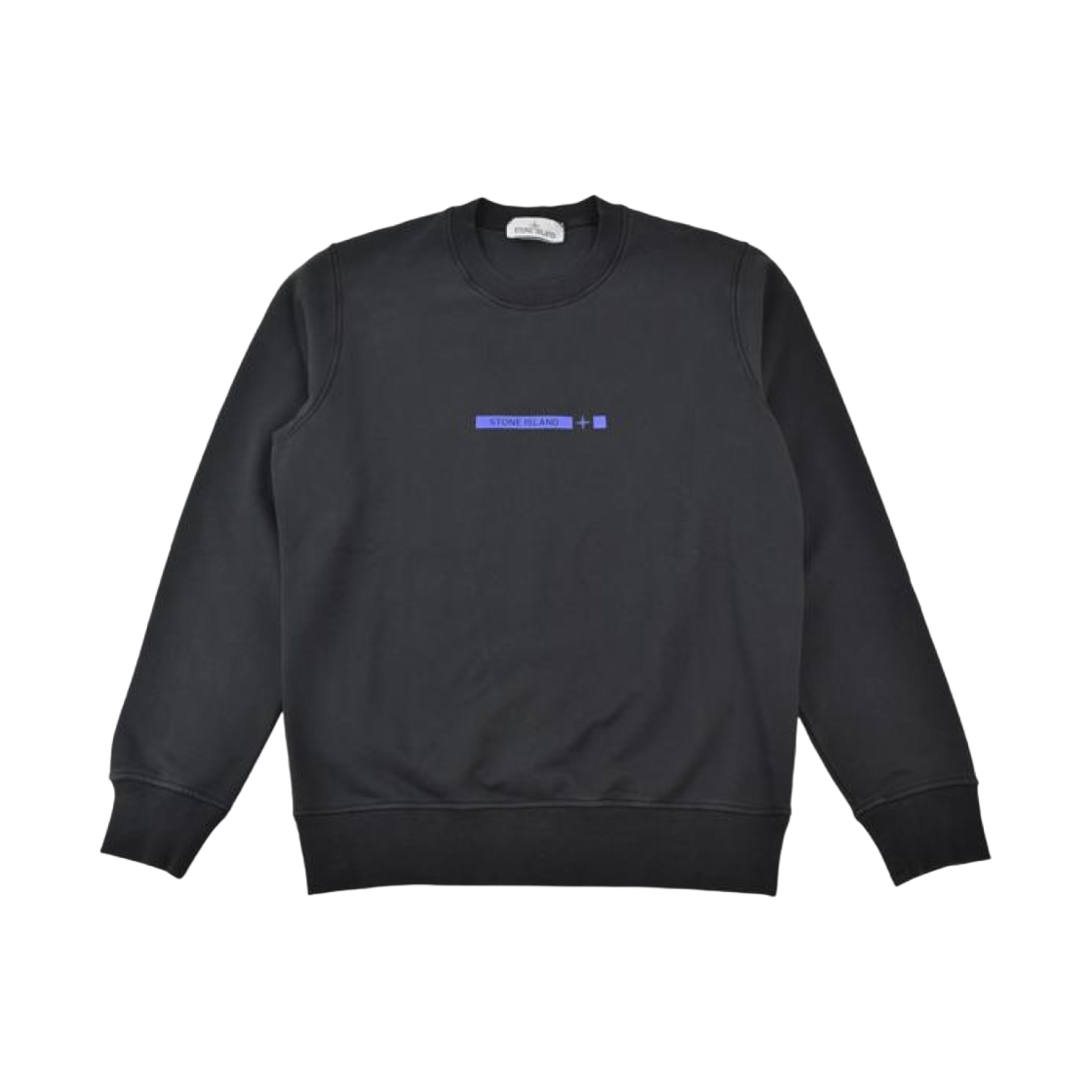스톤 아일랜드 63085 로고 프린트 코튼 스웨트셔츠 블랙 - 22SS(Stone Island 63085 Logo Print Cotton Sweatshirt Black - 22SS) - 1