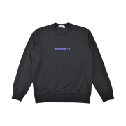 Stone Island 63085 Logo Print Cotton Sweatshirt Black - 22SS