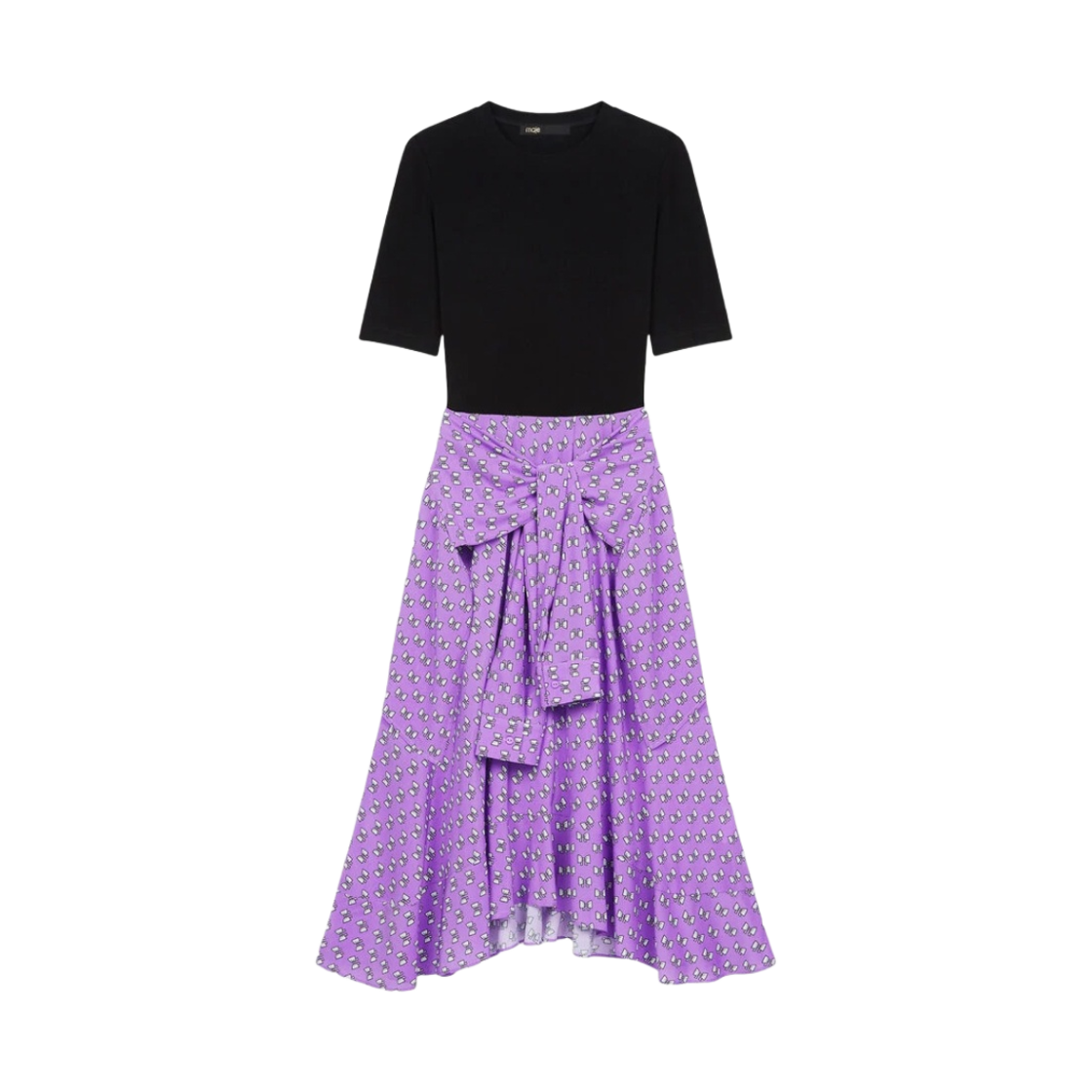 (W) 마쥬 로브 트롱프 뢰유 드레스 바이올렛((W) Maje Robe Trompe L’oeil Dress Violet)