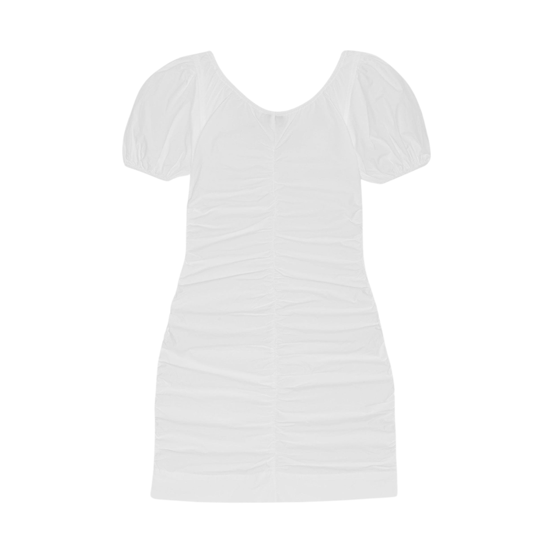 (W) 가니 코튼 포플린 미니 드레스 브라이트 화이트((W) Ganni Cotton Poplin Mini Dress Bright White) - 2