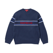 Supreme Chest Stripe Sweater Navy - 23FW