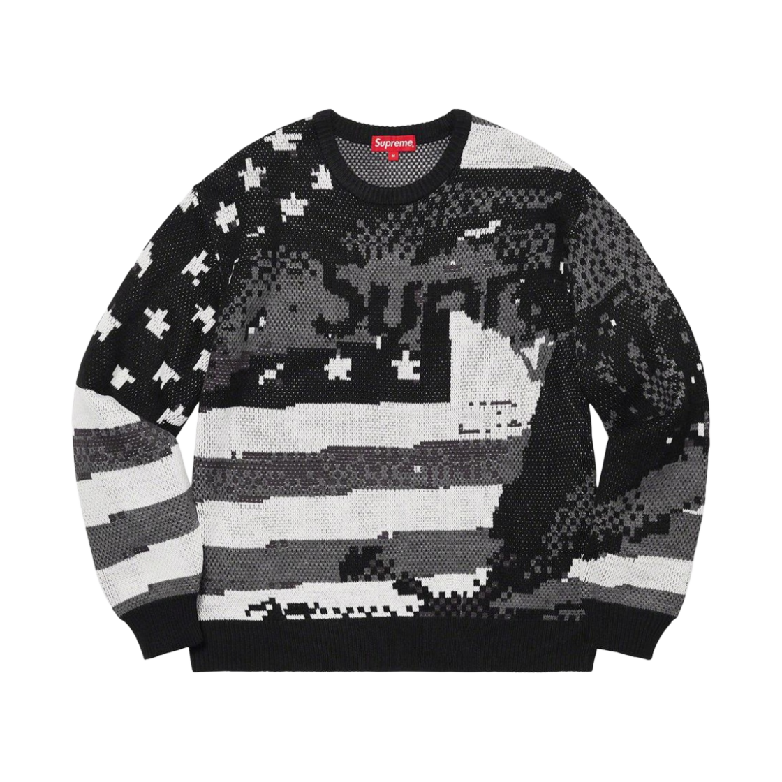 슈프림 디지털 플래그 스웨터 블랙 - 21SS(Supreme Digital Flag Sweater Black - 21SS) - 1