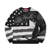 Supreme Digital Flag Sweater Black - 21SS