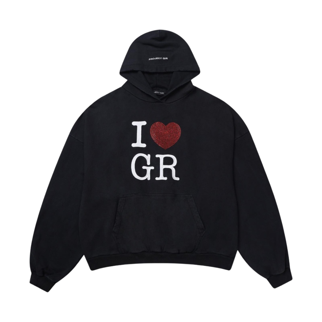 프로젝트 G/R 아이 러브 GR 후드 블랙 - 하우스 오브 GR 한정(Project G/R I Love GR Hoodie Black - Haus of GR Exclusive)
