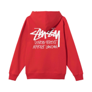 Stussy Stock DSM London Hoodie Red 2021